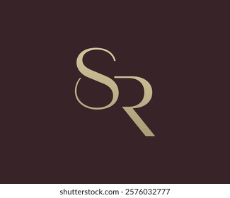 SR letter logo icon design. Classic style luxury initials monogram.