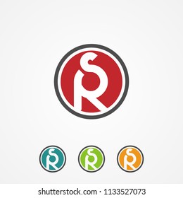 sr letter logo. rs logo vector