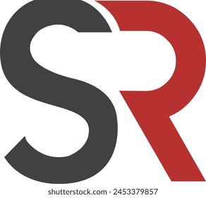 Sr letter logo with a simple form