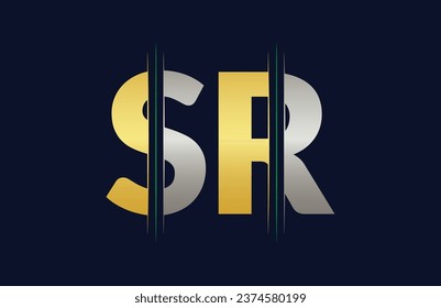 SR Letter Logo Template Illustration Design.