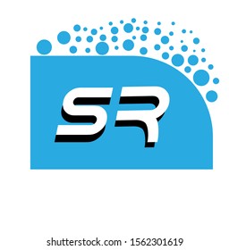 SR letter logo.SR logo with vector icon