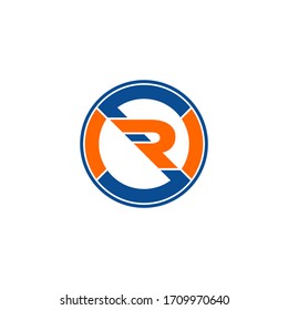 sr letter original monogram logo design