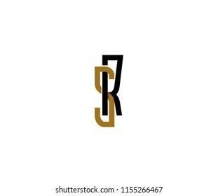 SR Letter Premium Elegant Vintage Linked Logo