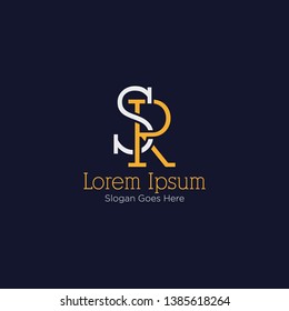 SR Letter Vector Icon Logo Template