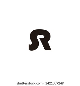 sr letter vector logo design