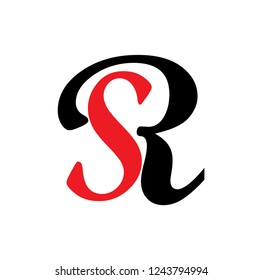 sr letter vector logo. rs letter vector logo