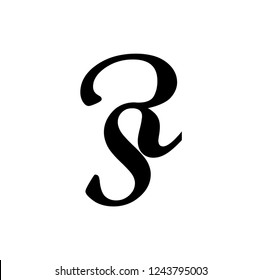 sr letter vector logo. rs letter vector logo