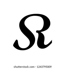 sr letter vector logo. rs letter vector logo