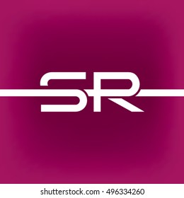 SR letters connected in one organic shape