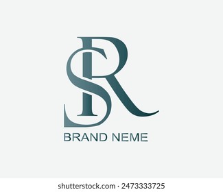 SR logo creative modern simple design