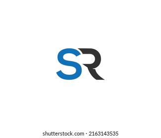 SR Logo Design Idee Konzept Vektorsymbol Illustration.