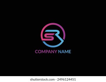 SR logo design. SR RS logo initial letter design. Alphabet letters Initials Monogram RS. SR RS logo initial letter design. Initial SR monogram logo concept