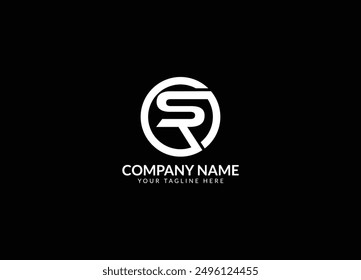 SR logo design. SR RS logo initial letter design. Alphabet letters Initials Monogram RS. SR RS logo initial letter design. Initial SR monogram logo concept