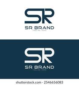 Design do logotipo SR. Design da letra inicial do logotipo SR RS. Letras alfabéticas Monograma RS. Design da letra inicial do logotipo SR RS. Conceito inicial do logotipo do monograma SR
