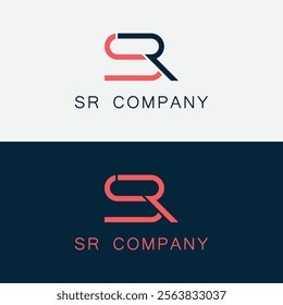 SR logo design. SR RS logo initial letter design. Alphabet letters Initials Monogram RS. SR RS logo initial letter design. Initial SR monogram logo concept