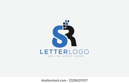 SR logo Design Template Vector Graphic Branding Element.