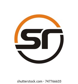 SR logo design template vector 