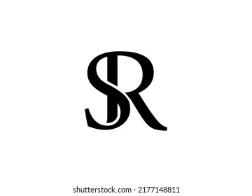 SR logo design vector template