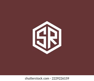 SR logo design vector template