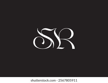 SR logo desing and monogram logo
