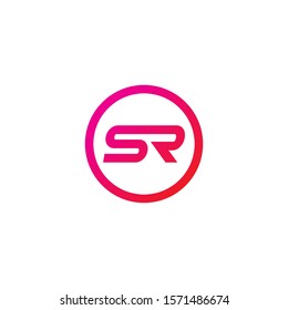 sr logo initials . modern sr logotype