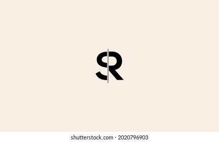 SR logo letter design. RS logo monogram initials letter concept. S AND R icon logo design