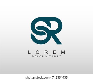 SR Logo Letter Design Template Element