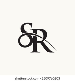 SR Logo , SR Monogram, Initial Letter SR or RS typography logo design vector, SR Elegant Luxury Initial Letter Logo Template