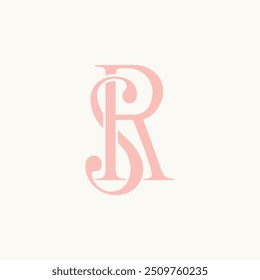 SR Logo , SR Monogram, Initial Letter SR or RS typography logo design vector, SR Elegant Luxury Initial Letter Logo Template