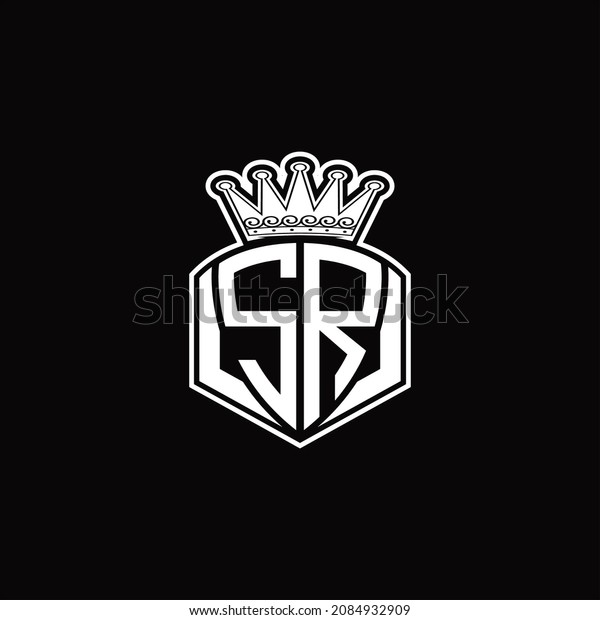 Sr Logo Monogram Luxury Emblem Shape Stock Vector (Royalty Free ...