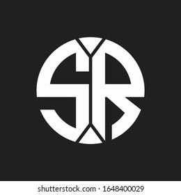 SR-Logo-Monogramm mit kreisförmigem Bänderstil