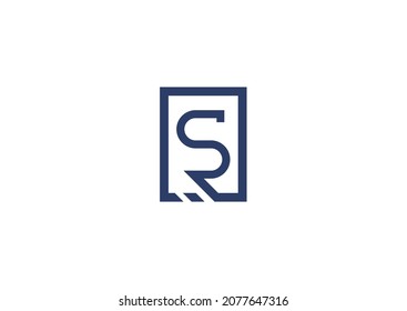 Sr Logotype Company Letter Design Vector Stock Vector (Royalty Free ...