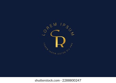 SR modern luxuriöses Monogram Logo-Design, sr monogram, sr initiale, sr signieren Markenlogo