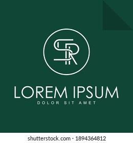 SR monogram Logo design.EPS10