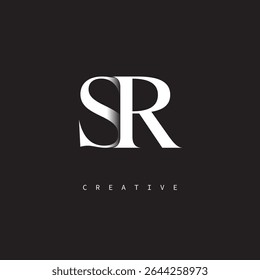 SR Monogram Logo Minimal Elegant Letter mark for Luxury, Fashion   Creative Brands	

