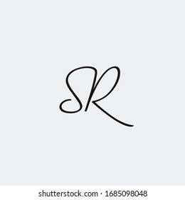 SR monogram logo signature style.