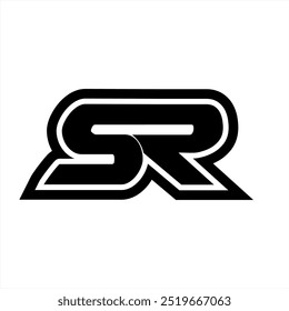 Logotipo del monograma del SR, usted puede utilizar este logotipo para cualquier cosa que usted quiera, como un logotipo de su marca o el logotipo de su equipo y cualquier cosa que usted quiera