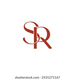 SR Monogram text concept logo