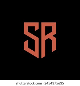 SR. Monogram of Two letters S and R. Luxury, simple, minimal and elegant SR logo design. Vector illustration template.