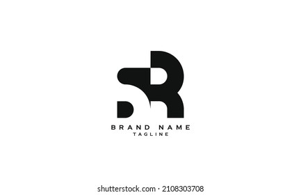 SR, RS, Abstract Anfangsbuchstaben Buchstaben Buchstaben Logo Design
