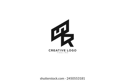 SR RS Abstract initial monogram letter alphabet logo design