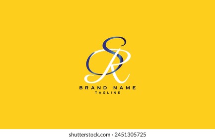 SR, RS, Abstract initial monogram letter alphabet logo design