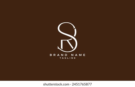 SR, RS, Abstract initial monogram letter alphabet logo design