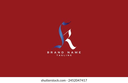 SR, RS, Abstract initial monogram letter alphabet logo design