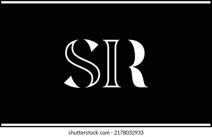 SR, RS Abstrakte Buchstaben Logo Monogramm