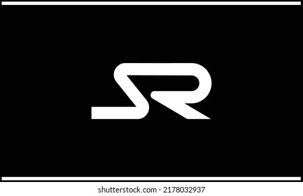 SR, RS Abstrakte Buchstaben Logo Monogramm