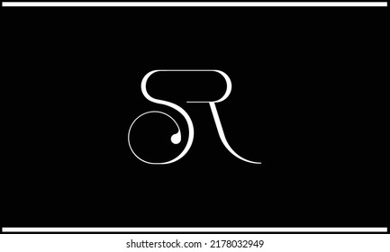 SR, RS Abstract Letters Logo Monogram
