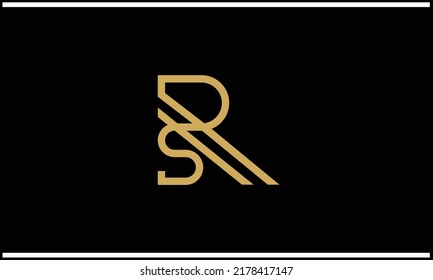SR, RS Abstrakte Buchstaben Logo Monogramm