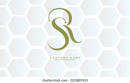 SR, RS Abstract Letters Logo Monogram