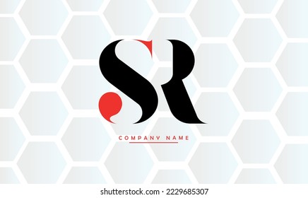 SR, RS Abstract Letters Logo Monogram